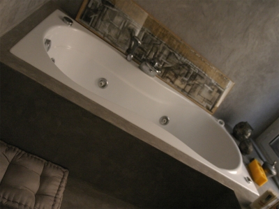 Vasca in resina nuvolata